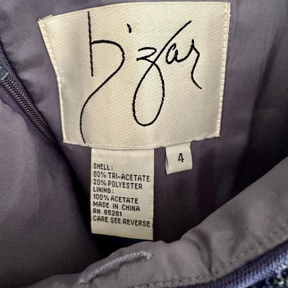 NEW B’zar Navy beaded strapless evening gown, size 4 - Picture 4 of 5